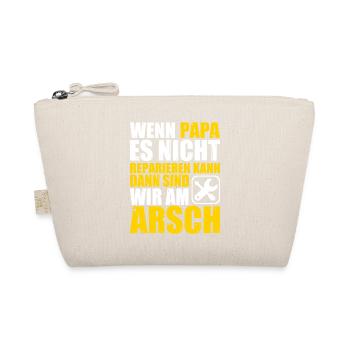 Papa reparieren am Arsch Handwerker Familie Garage - Bio-Täschchen - Natur - Vorne