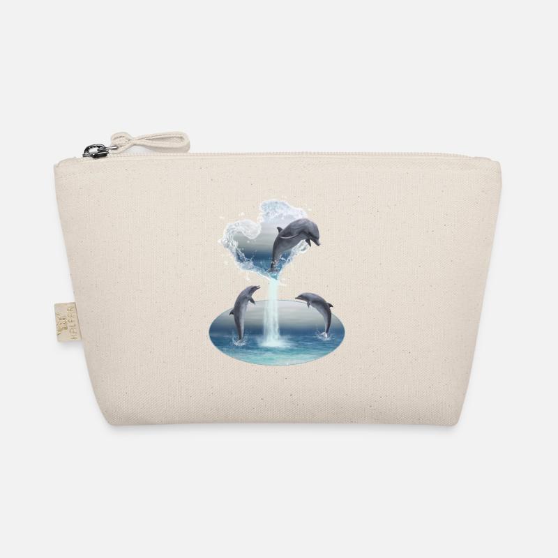 The Heart From The Dolphins - Bio-Täschchen - Natur