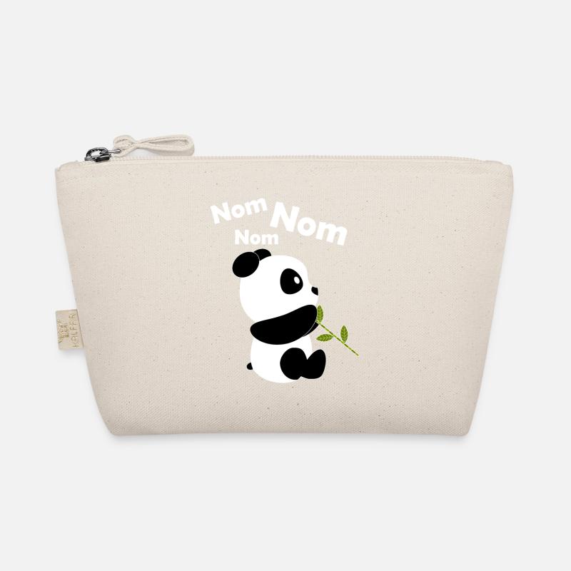 Panda doux avec du bambou | Nom Nom Panda design Trousse biologique