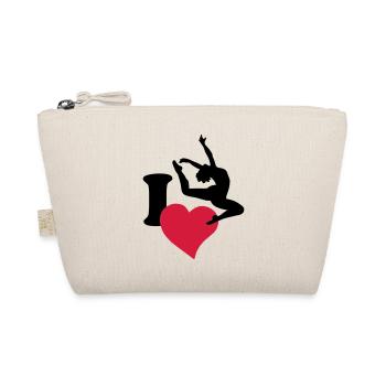 I love dancing - Ich liebe tanzen - Bio-Täschchen - Natur - Vorne