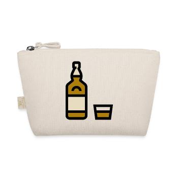 Whiskyflasche, Whiskeyflasche - Bio-Täschchen - Natur - Vorne