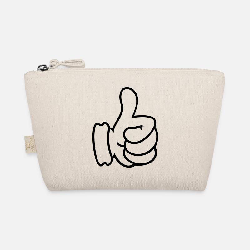 Daumen hoch / thumbs up (outline, 1c) Bio-Täschchen