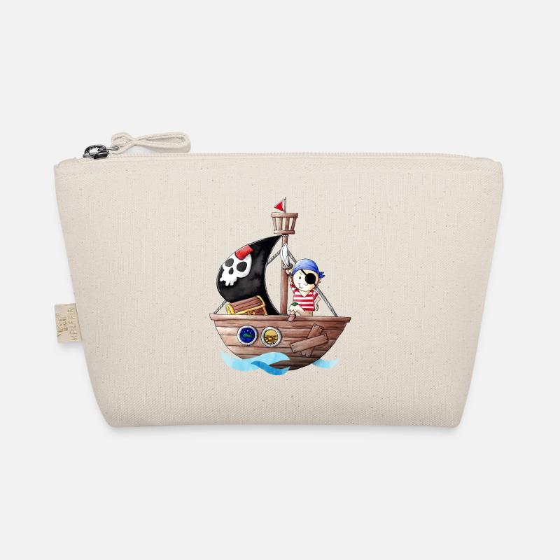 Little pirate with his ship Organic Pouch