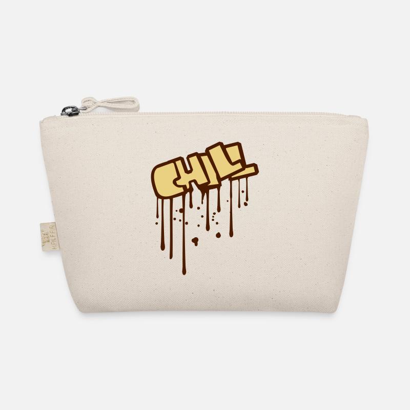 graffiti drops spray stamp text chill sloth Organic Pouch