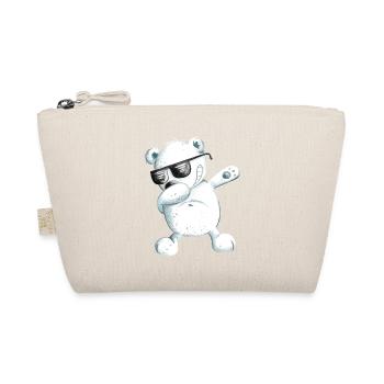 Dabbender Polar Bear I Dab Dance Animals I Dabbing Bear - Organic Pouch - nature - Front