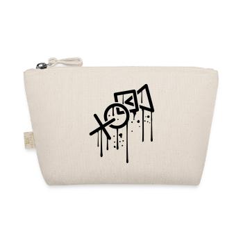graffiti tropfen controller kontur cool X viereck - Bio-Täschchen - Natur - Vorne