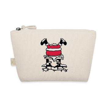 Santa Claus stuck in the chimney - Organic Pouch - nature - Front