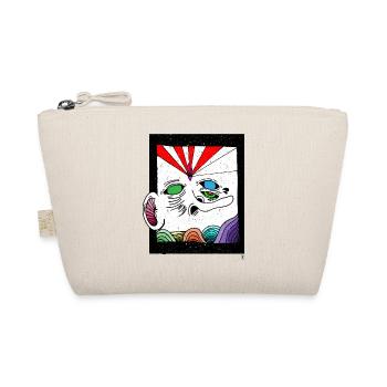 abstract face art gift shirt - Organic Pouch - nature - Front