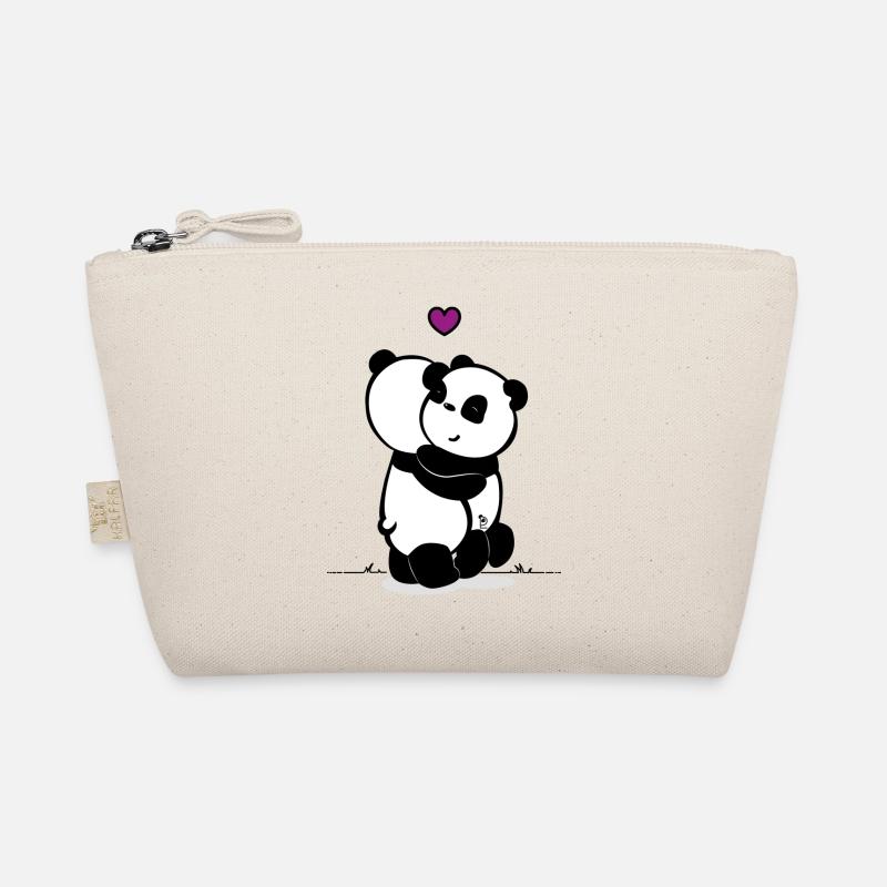 Panda Love - Organic Pouch - nature