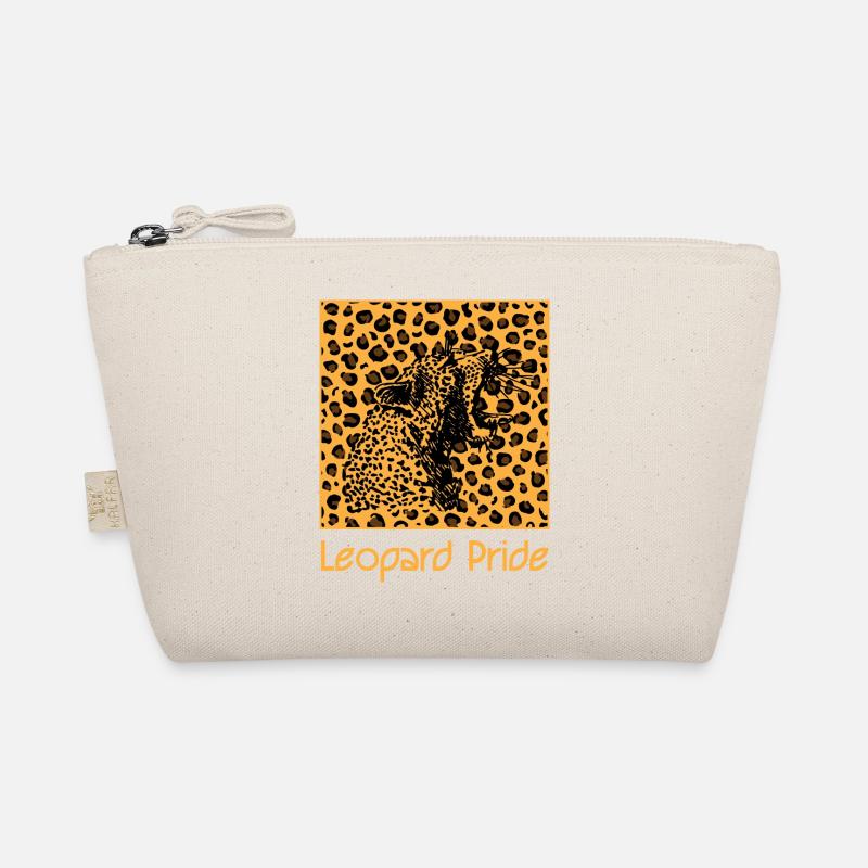 Leopard Tier Leopardmuster Raubkatze - Bio-Täschchen - Natur