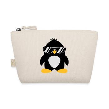 Cool cute chef penguin bird with sunglasses - Organic Pouch - nature - Front