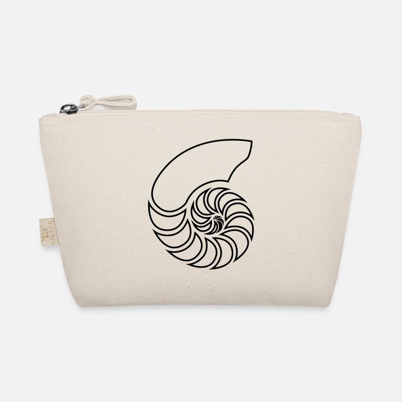 nautilus spiral shell Organic Pouch