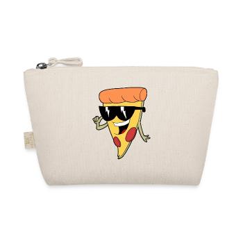 Funny pizza with sunglasses cool gift idea - Organic Pouch - nature - Front