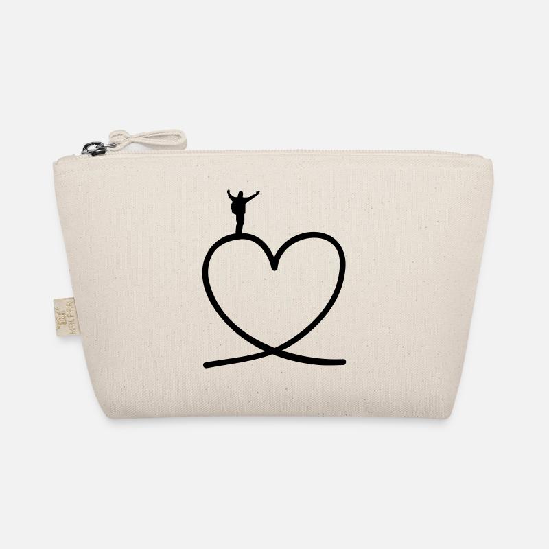 Wanderer auf Herz Bio-Täschchen