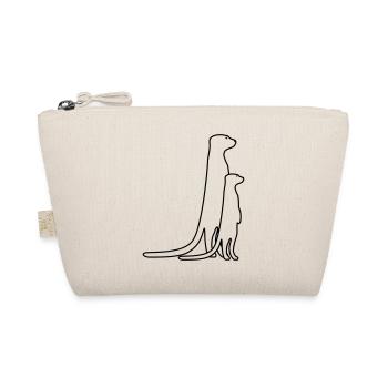 Meerkat funny cute cute gift family - Organic Pouch - nature - Front