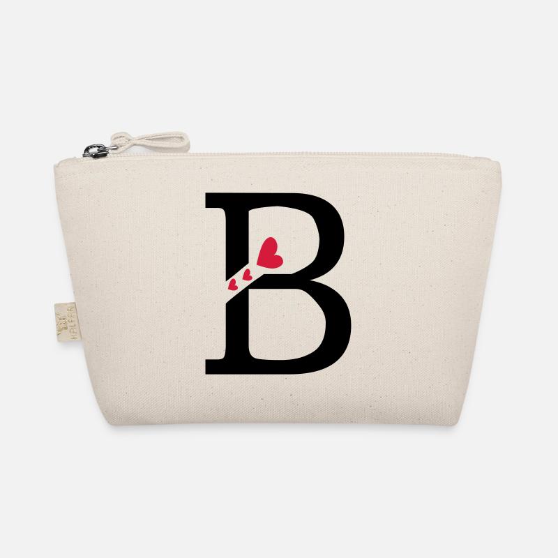 Großbuchstabe B mit Herzen Bio-Täschchen