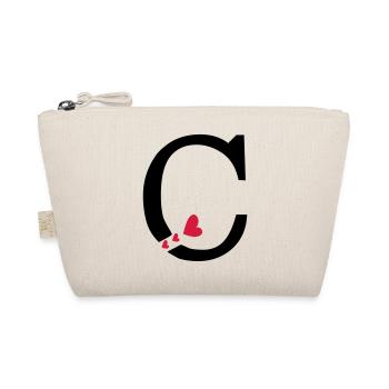Capital lettre C avec des coeurs - Trousse biologique - nature - Devant
