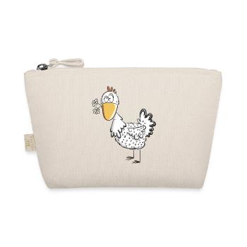 Poule heureuse avec marguerites je conception de dessin animé de poulet - Trousse biologique - nature - Devant