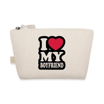 I love my boyfriend - Organic Pouch - nature - Front