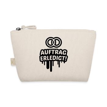 Auftrag erledigt, ehe, hochzeit 1c - Bio-Täschchen - Natur - Vorne
