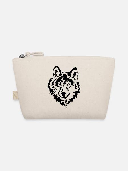 wolf raubtier natur - Bio-Täschchen - Natur