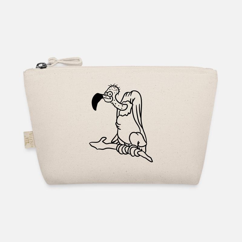 Funny comic cartoon Vulture on branch Organic Pouch