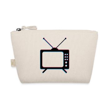 3d fernseher tv retro antenne bildschirm fernsehen - Bio-Täschchen - Natur - Vorne