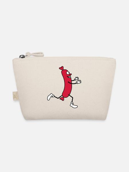 wuerstchen run happily embrace love run - Organic Pouch - nature - Front