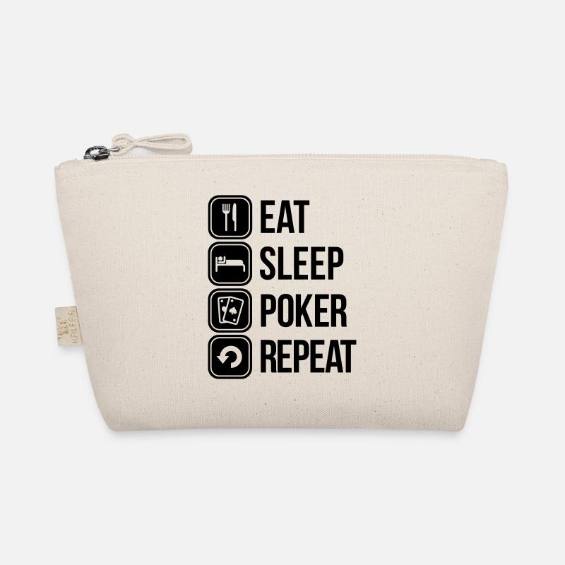 eat sleep poker repeat - Bio-Täschchen - Natur