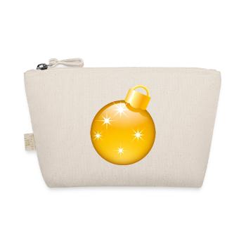 Smiley Christmas bauble - Organic Pouch - nature - Front