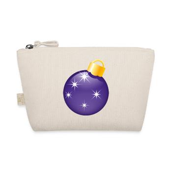 Smiley Christmas bauble - Organic Pouch - nature - Front