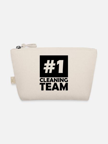 number one cleaning team - Organic Pouch - nature - Front