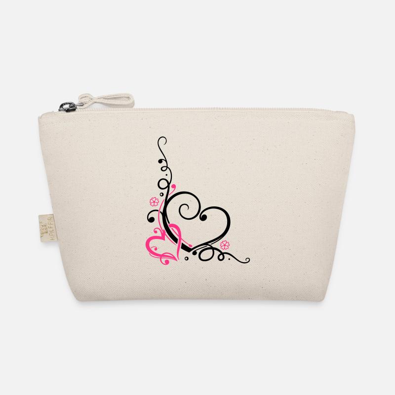 Deux coeurs avec des fleurs Trousse biologique