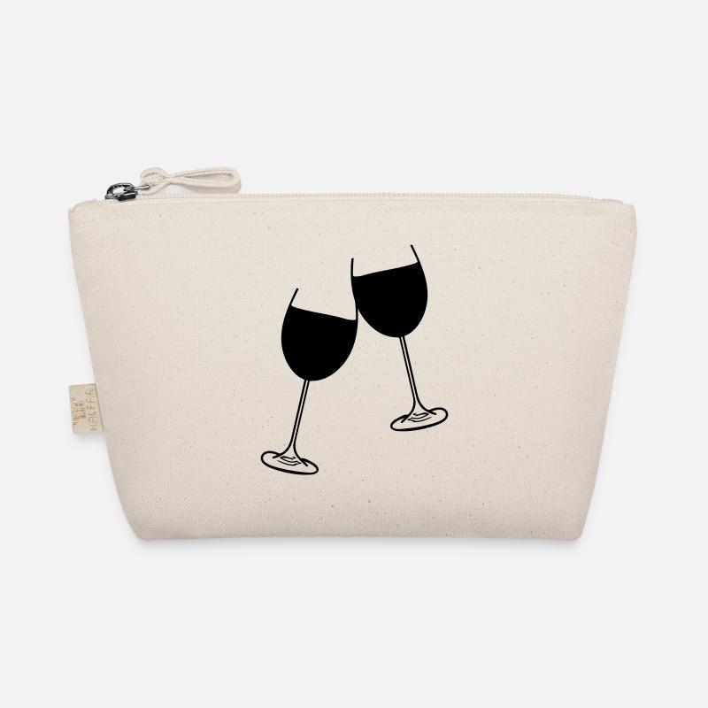 wein glas design Bio-Täschchen