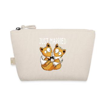 Just Married Renards - Mariage - Cadeau - Trousse biologique - nature - Devant