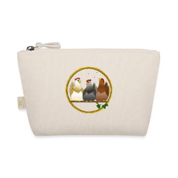 Huehner Hühner Huhn Hahn Kücken Vogel Ei Ostern - Bio-Täschchen - Natur - Vorne