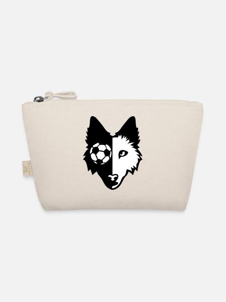 football logo dog guardian port ball club - Organic Pouch - nature - Front