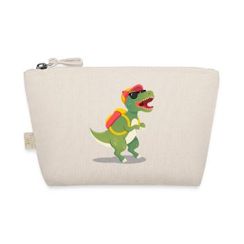 Dino Dinosaur T Rex Einschulung Schulkind - Bio-Täschchen - Natur - Vorne