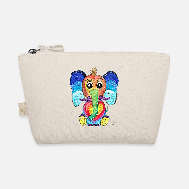Happy Elephant - Organic Pouch - nature
