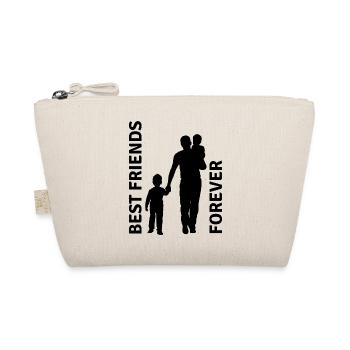 Bestfriendsforever, Vater, Kinder, Geschenk - Bio-Täschchen - Natur - Vorne