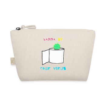 Toilettenpapier mit Corona - WANNA BE YOUR VIRUS - Bio-Täschchen - Natur - Vorne