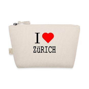 I Love Zurich – City Statement with Heart - Organic Pouch - nature - Front