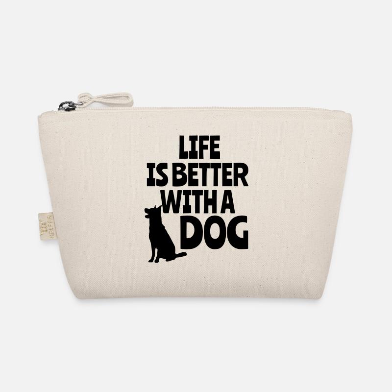 Das Leben ist besser mit einem Hund, Tieren, Hunden # - Bio-Täschchen - Natur