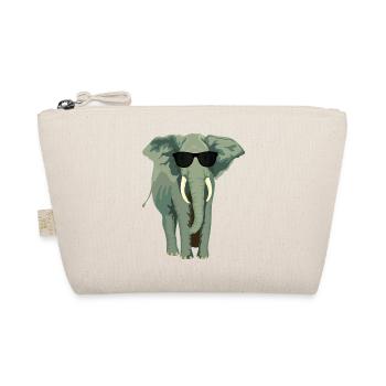 Elephant with sunglass - Bio-Täschchen - Natur - Vorne