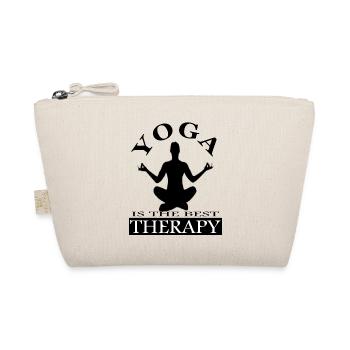 yoga ist meine Therapie beste Therapie Geschenk - Bio-Täschchen - Natur - Vorne