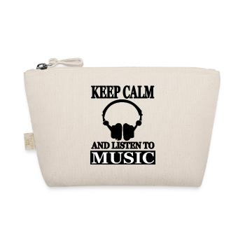 Listening to Music Musicians Music School Gift Headphones - Organic Pouch - nature - Front
