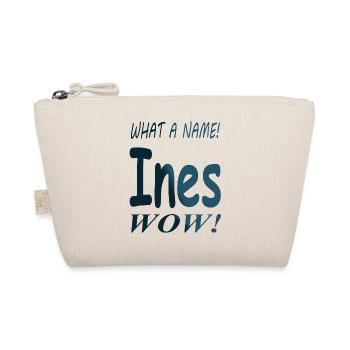 mein Name ist Ines Vorname Mädchenname Geschenk - Bio-Täschchen - Natur - Vorne