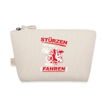 stürzen, fahrrad, Mountainbiker Sturz MTB downhill - Bio-Täschchen - Natur - Vorne