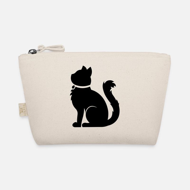 Flauschige Katze / fluffy cat - Bio-Täschchen - Natur