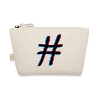 3D Effekt Hashtag - Bio-Täschchen - Natur - Vorne